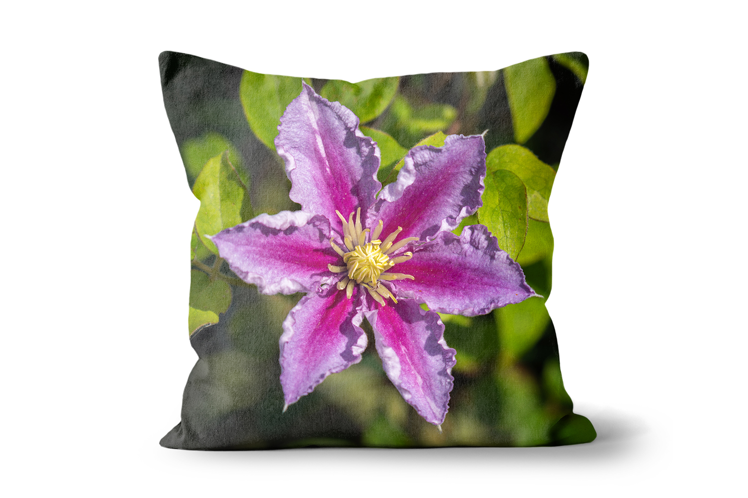 Pink Clematis Piilu Square Scatter Cushions