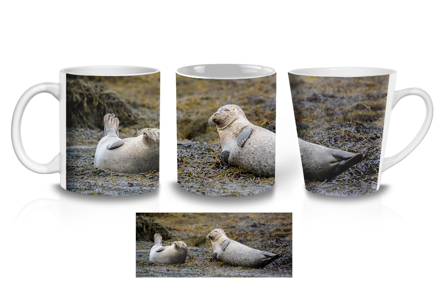 Happy Harbour Seals Coffee Mugs