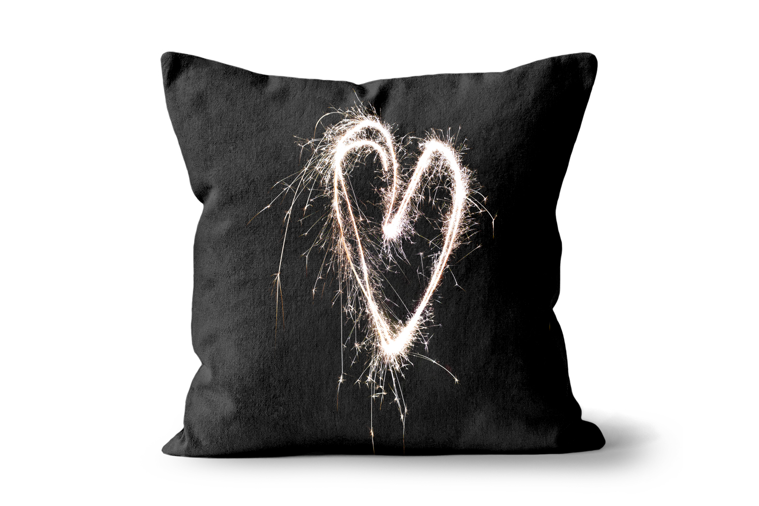 Sparkler Heart Square Cushions