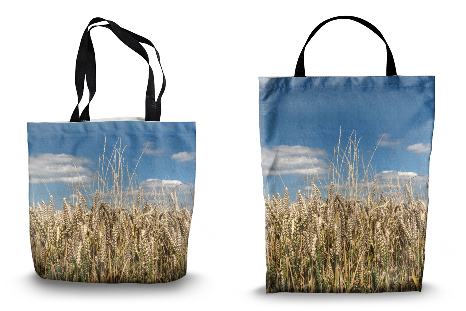 Wheat Field Tote Bags