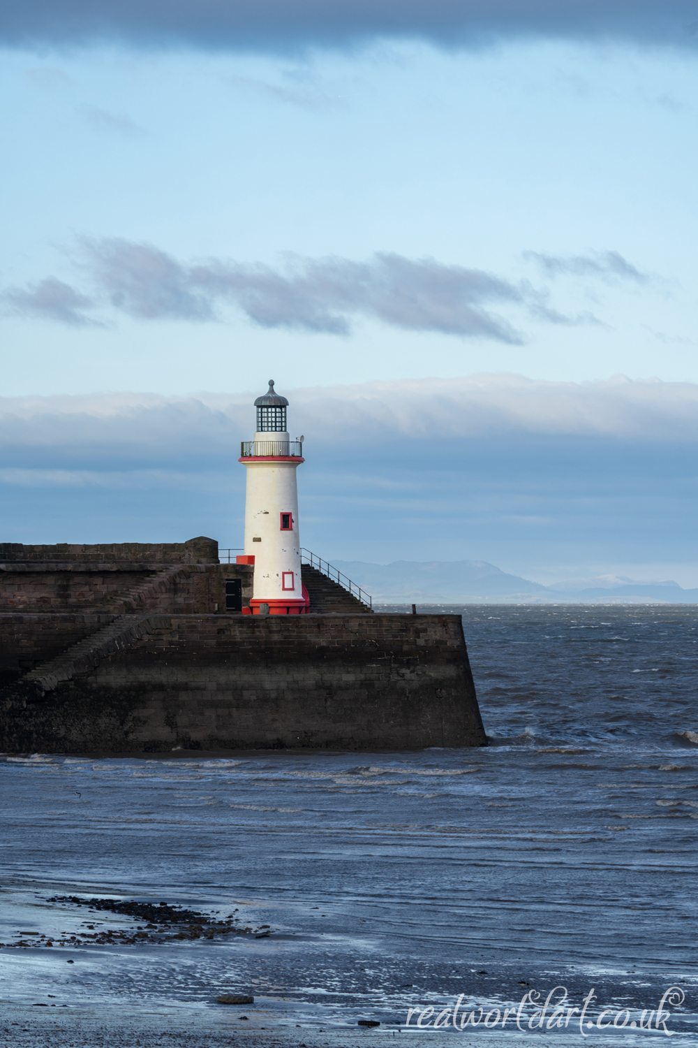 Whitehaven Harbour Lighthouses Cumbria Greeting Cards