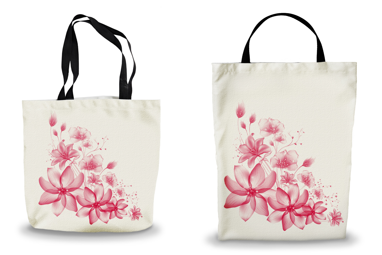 Etherial Flowers Canvas Tote Bags