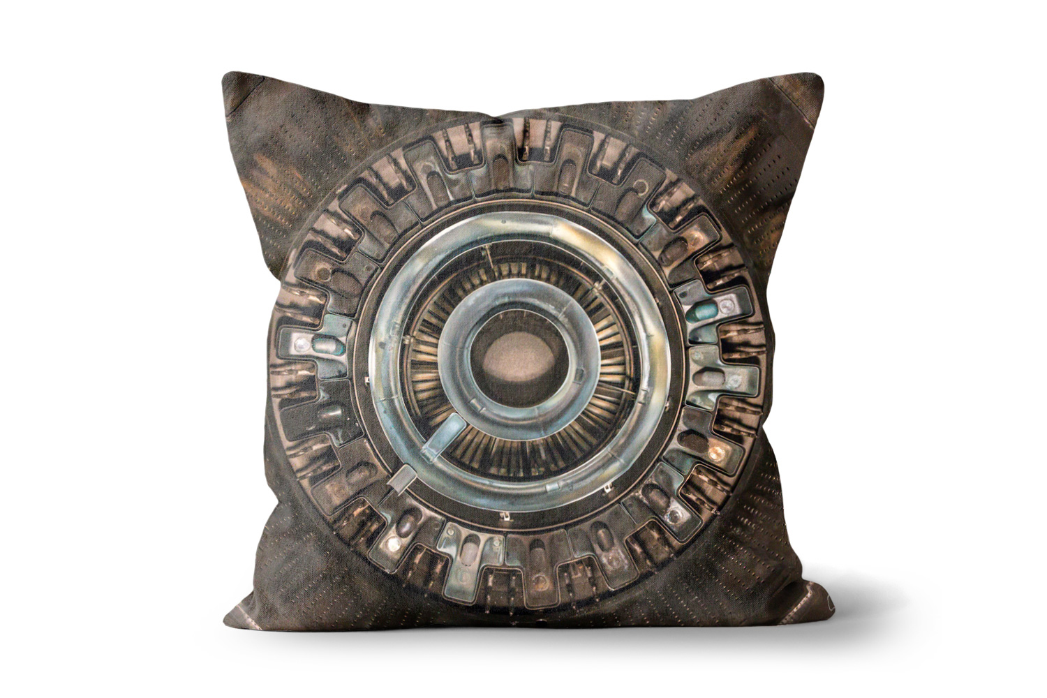 Jet Engine Exhaust 18in x 18in Throw Cushion