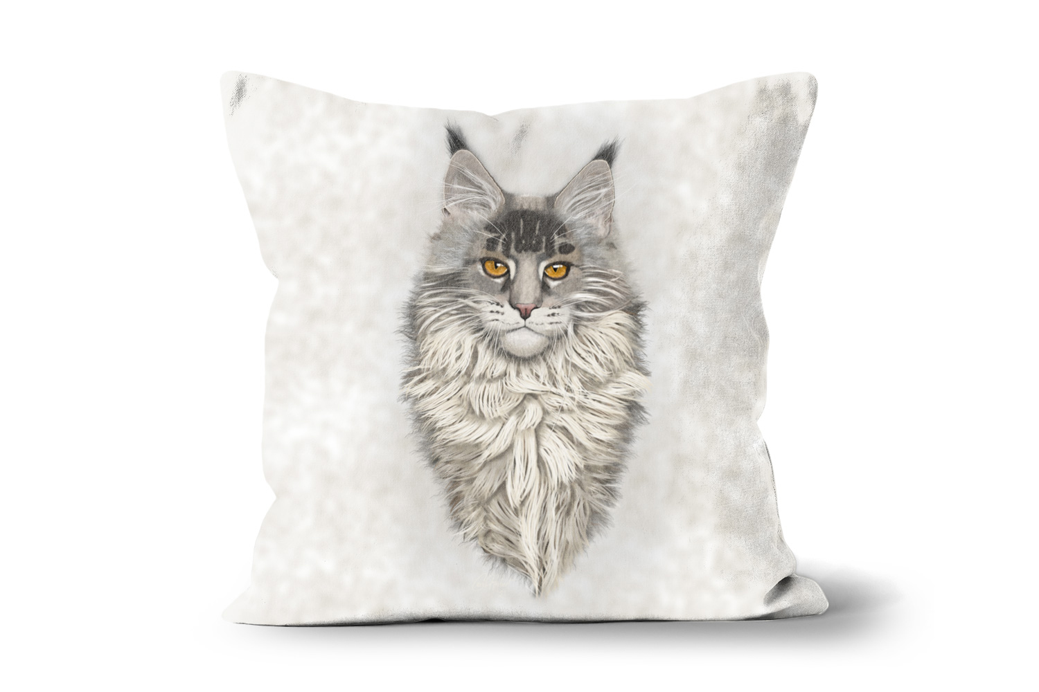 Maine Coon Cat 18in x 18in Throw Cushion