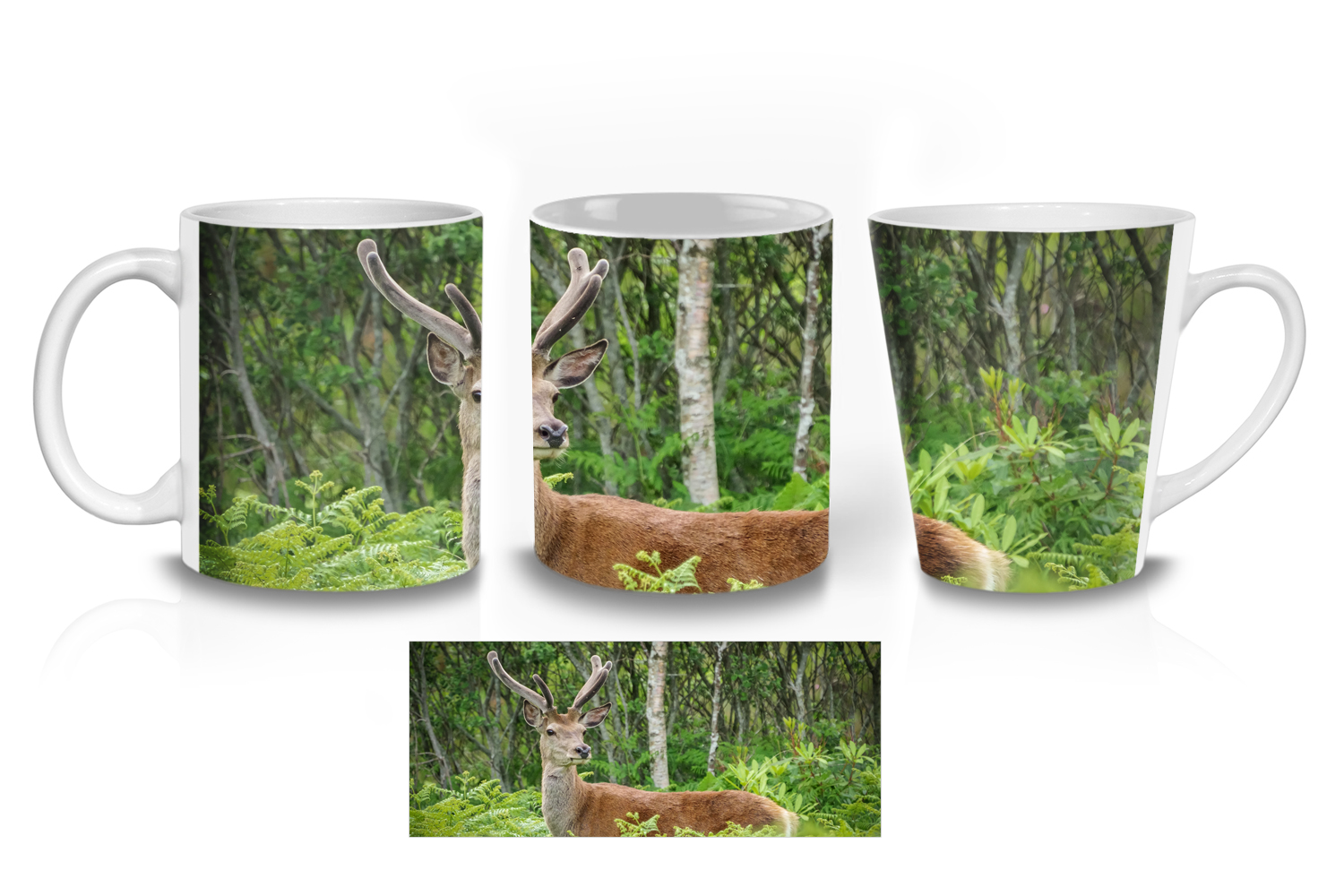 Red Deer Stag Ceramic Mug Sets