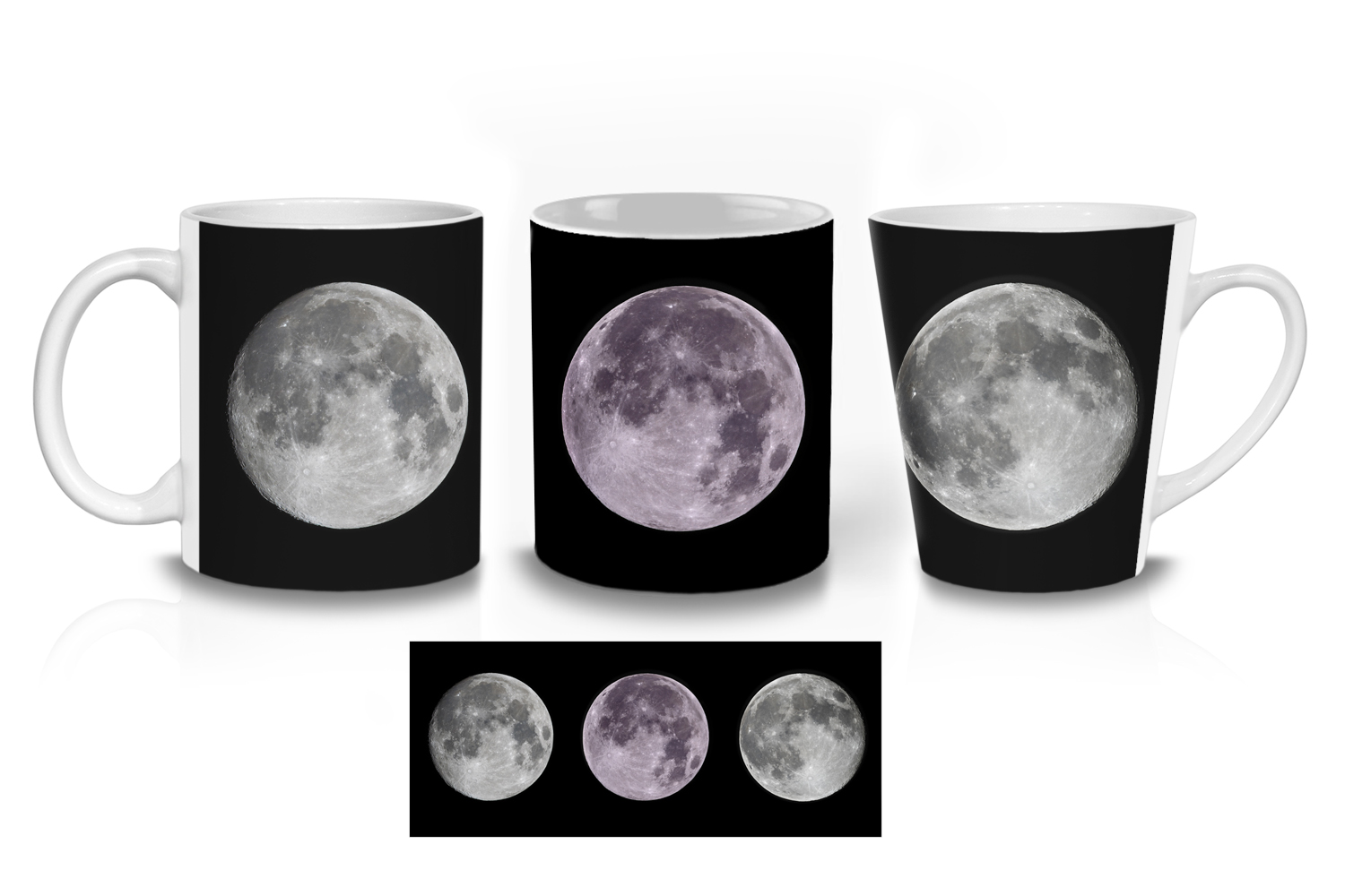 Three Day Pink Moon Ceramic Mug Sets