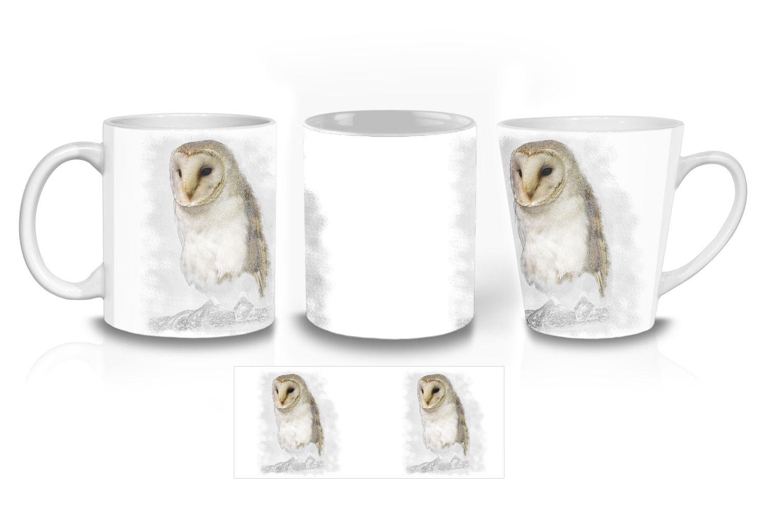 Barn Owl Ceramic Mug Sets