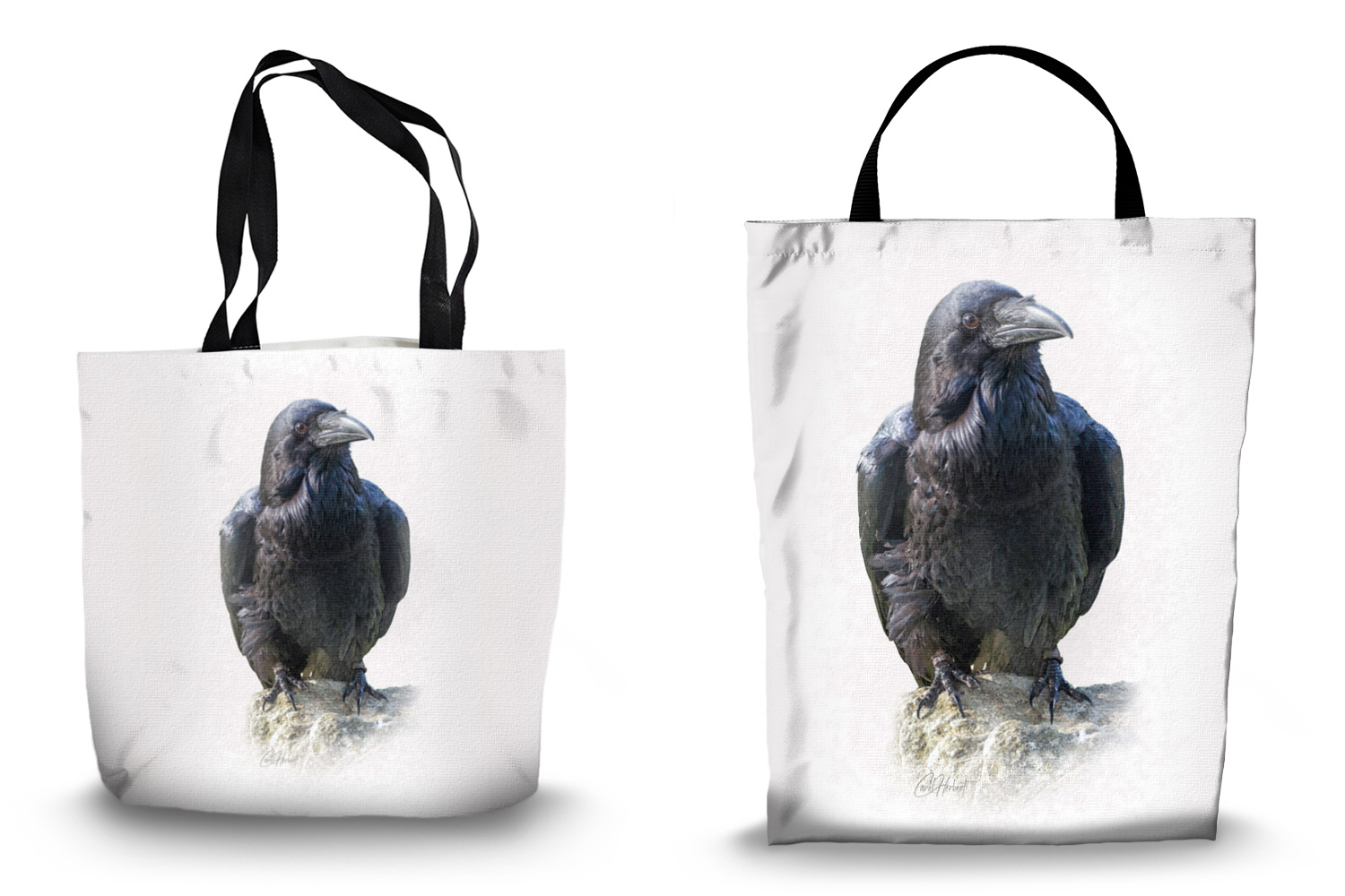 Raven Canvas Tote Bags