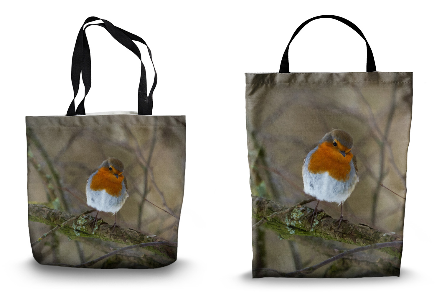 Robin Redbreast Canvas Tote Bags