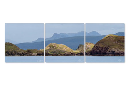 Scottish Coastline - Triptych Canvas Wall Art by Carol Herbert