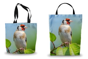 Regal Goldfinch Canvas Tote Bags