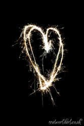 Firework Heart Wall Art by Carol Herbert