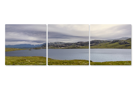 Loch Tollaidh Scotland - Triptych Canvas Wall Art by Carol Herbert