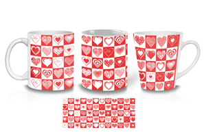 Patchwork Hearts Coffee Mugs