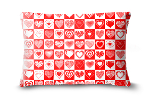 Patchwork Hearts Oblong Cushions