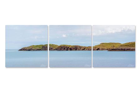 Priest Island Scotland Triptych Canvas Wall Art