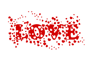 Red Love Hearts Wall Art and Gifts