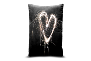 Sparkler Heart Oblong Cushions