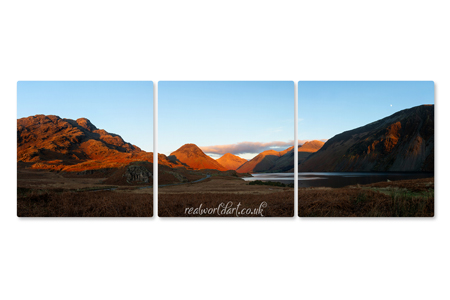 Sunset Over Wasdale Triptych Canvas Wall Art