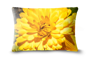 Yellow Marigold Flower Oblong Cushions