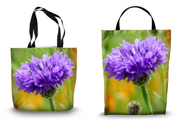 Violet Cornflower Canvas Tote Bags