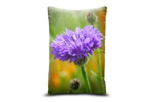 Violet Cornflower Oblong Throw Cushions