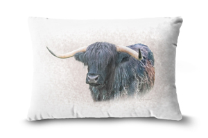 Highland Cow 19in x 13in Oblong Throw Cushion
