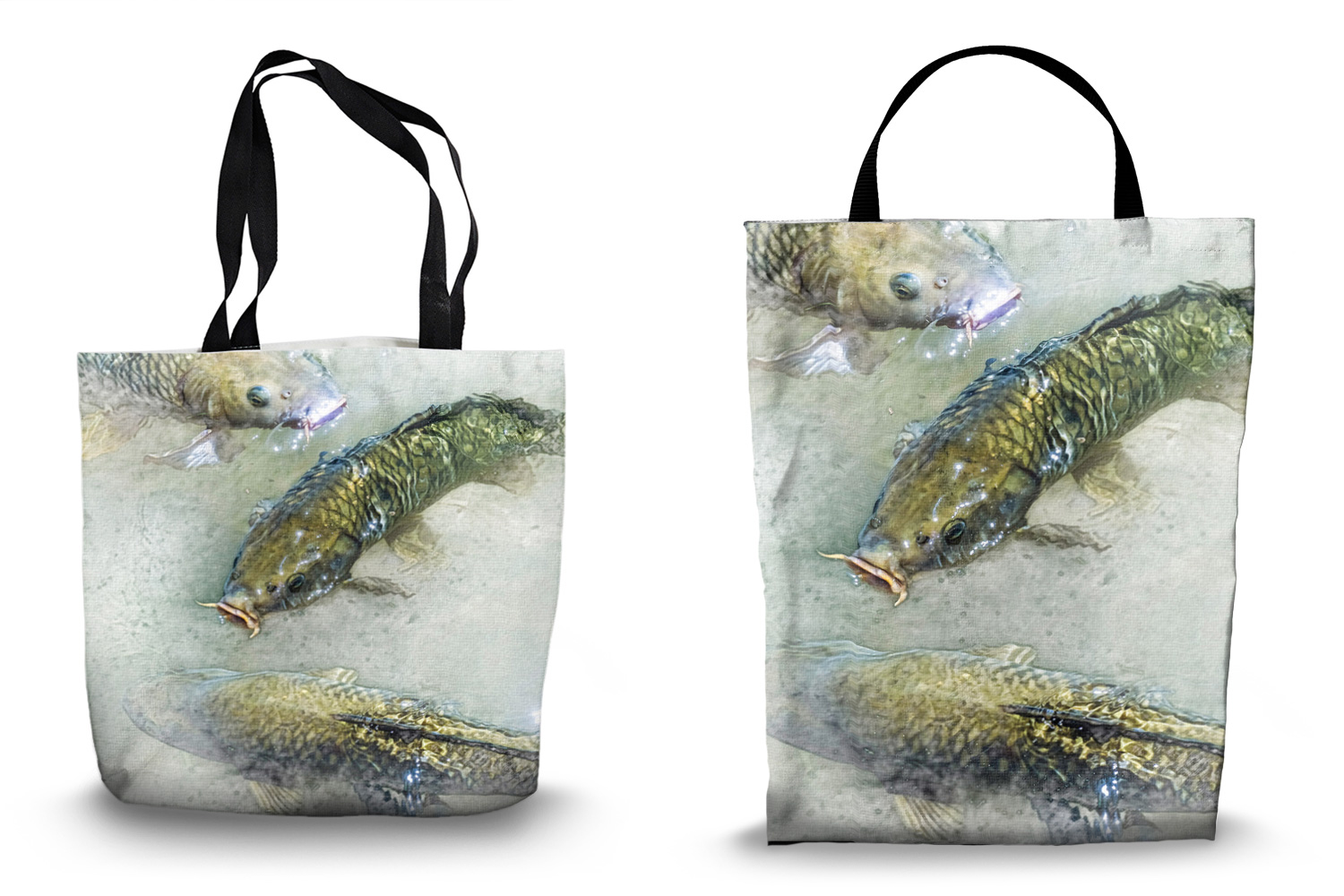 Wild Carp Canvas Tote Bags