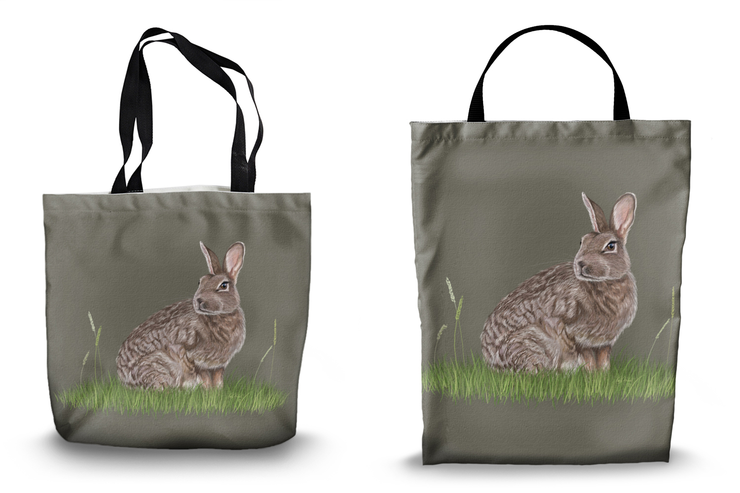 Wild Rabbit Tote Bags